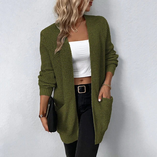 Nancy | Casualny Sweter Kardigan z Kieszeniami