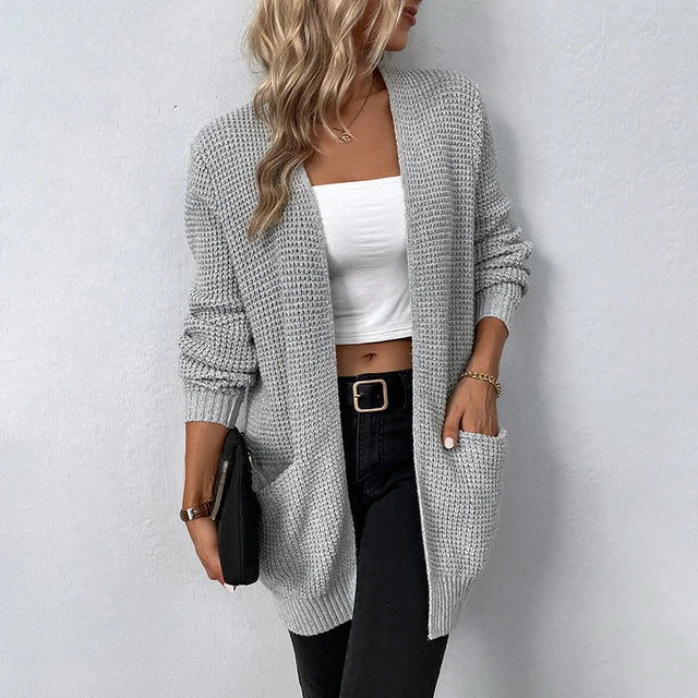 Nancy | Casualny Sweter Kardigan z Kieszeniami