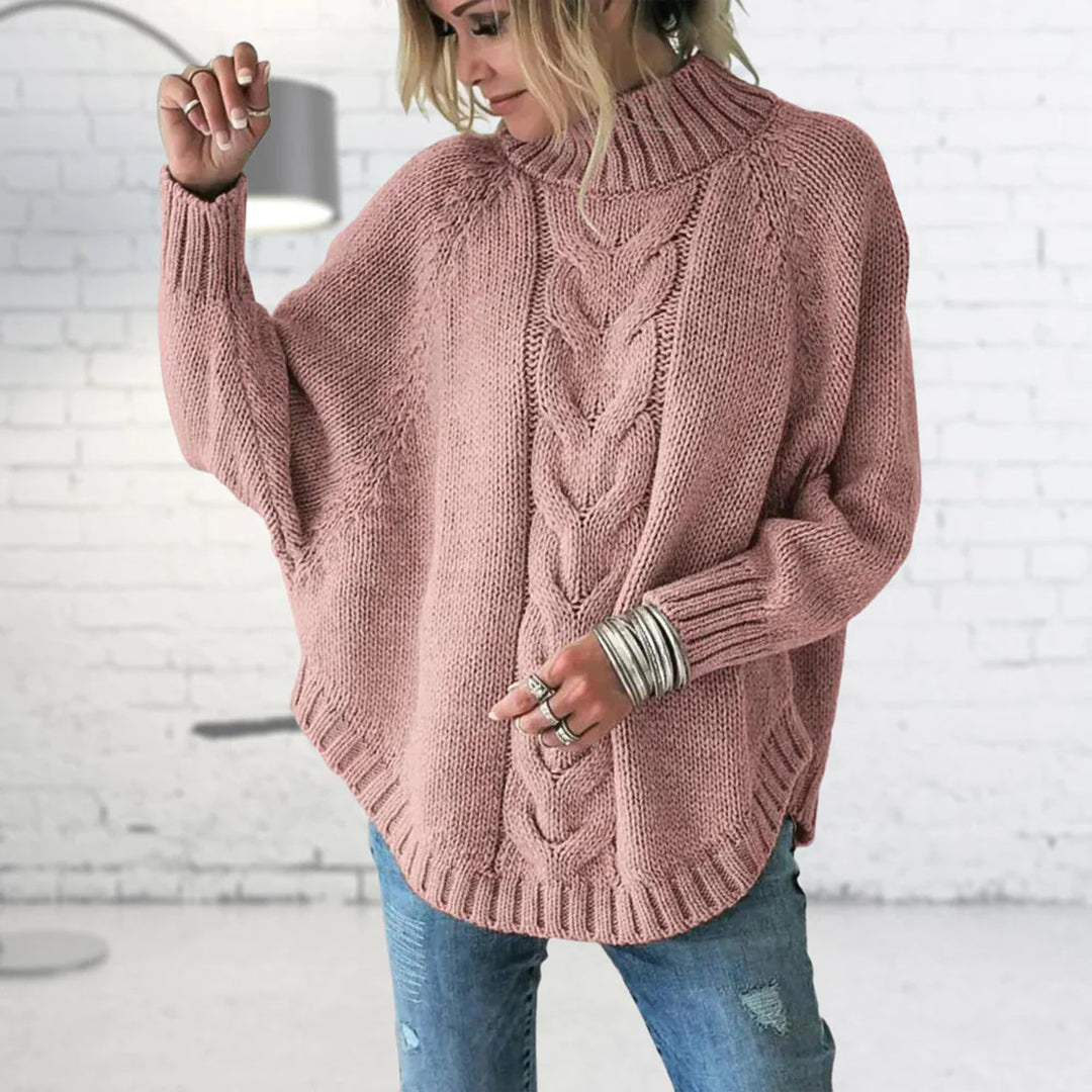 Elysian | Sweter dzianinowy z wzorem w warkocze