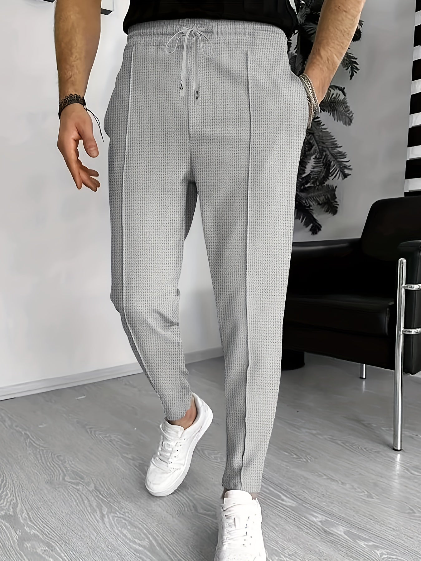 Spodnie Casual z Troczkiem