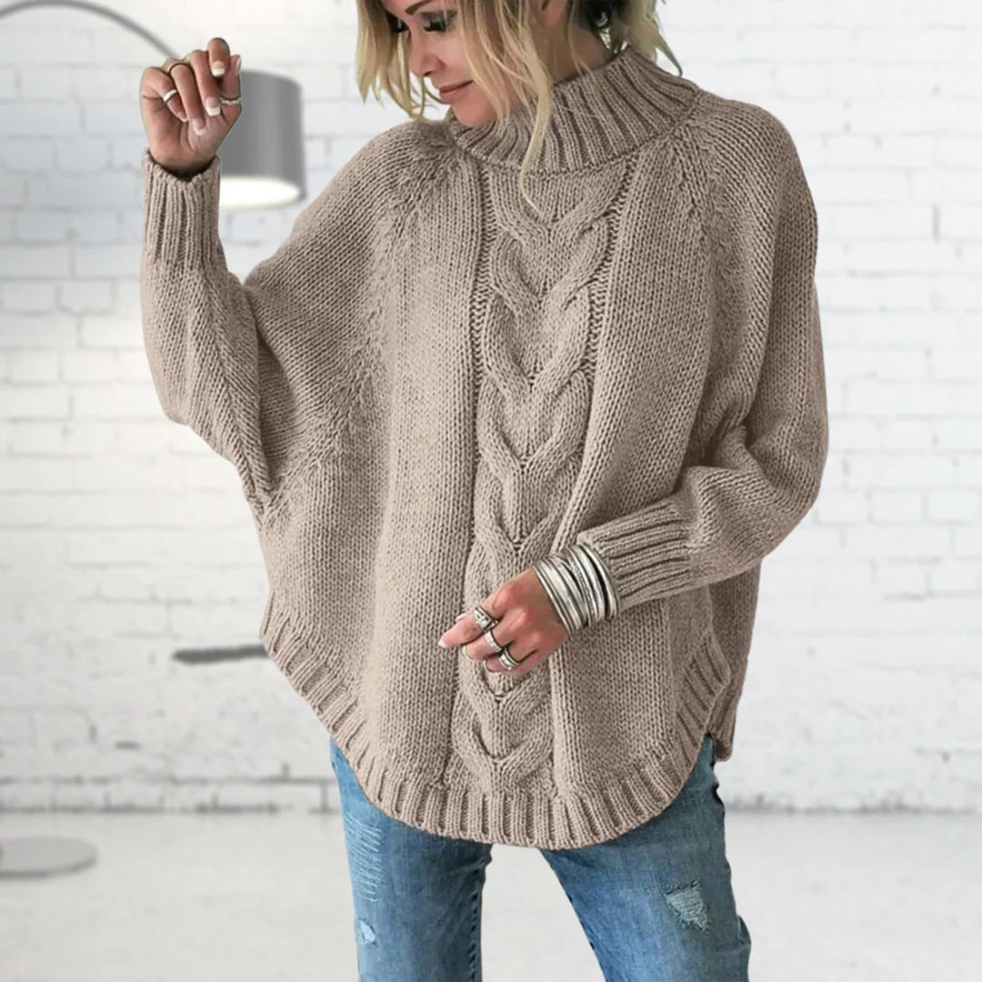 Elysian | Sweter dzianinowy z wzorem w warkocze