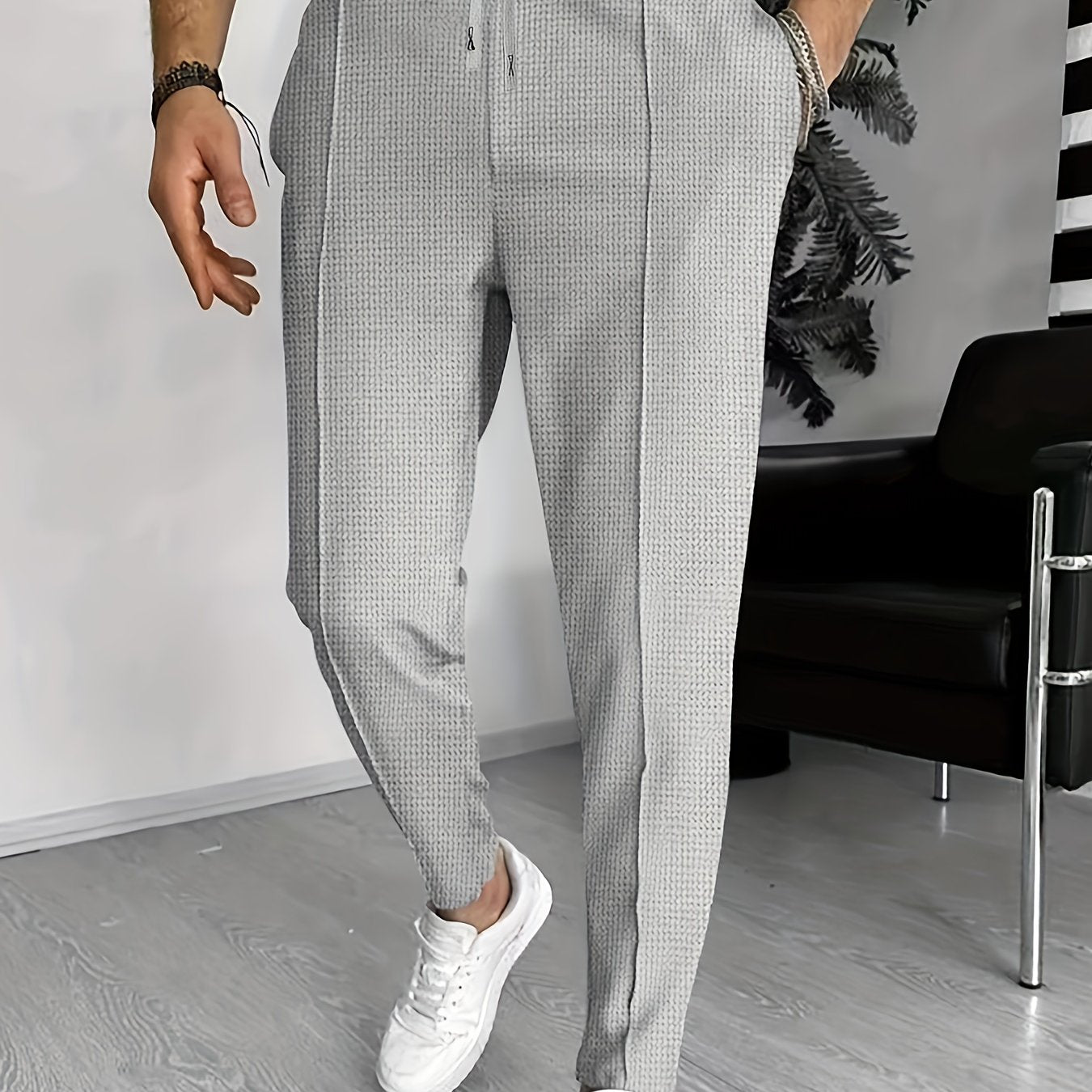 Spodnie Casual z Troczkiem