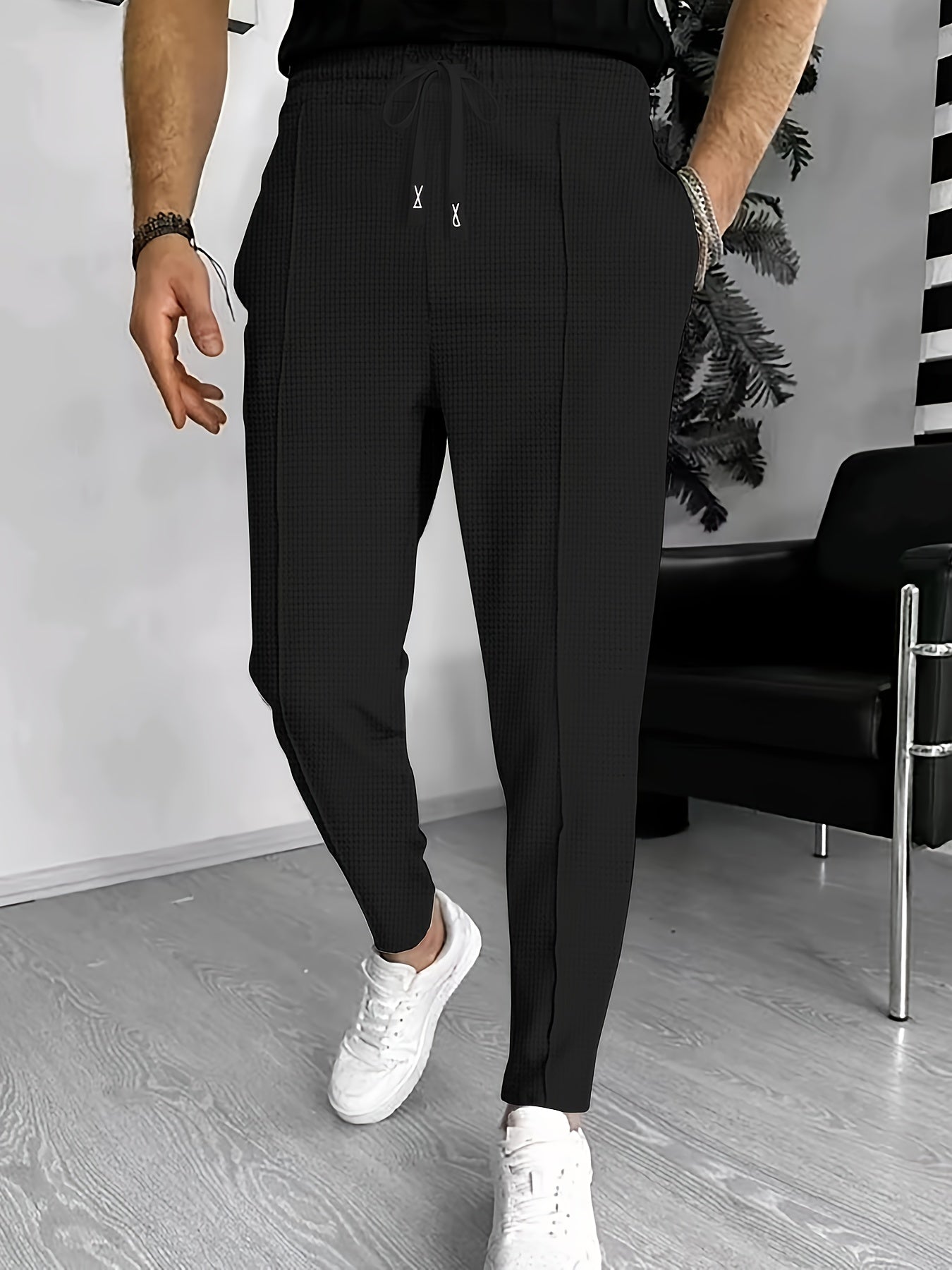 Spodnie Casual z Troczkiem