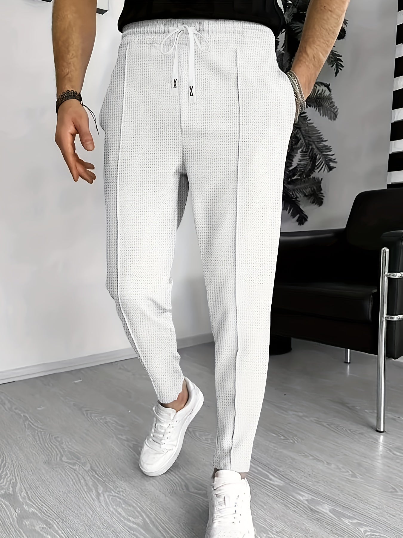 Spodnie Casual z Troczkiem