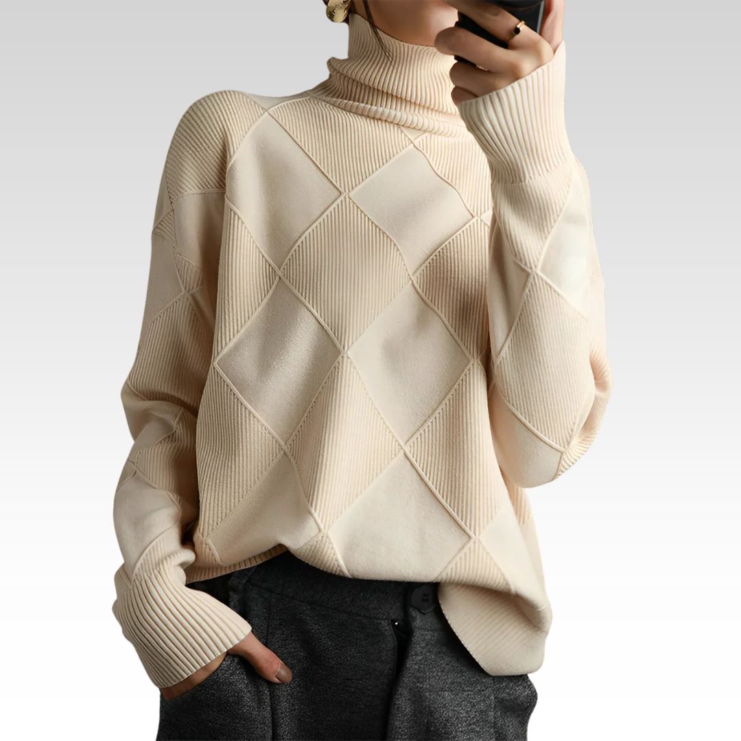 Marcelle | Gruby Sweter z Golfem
