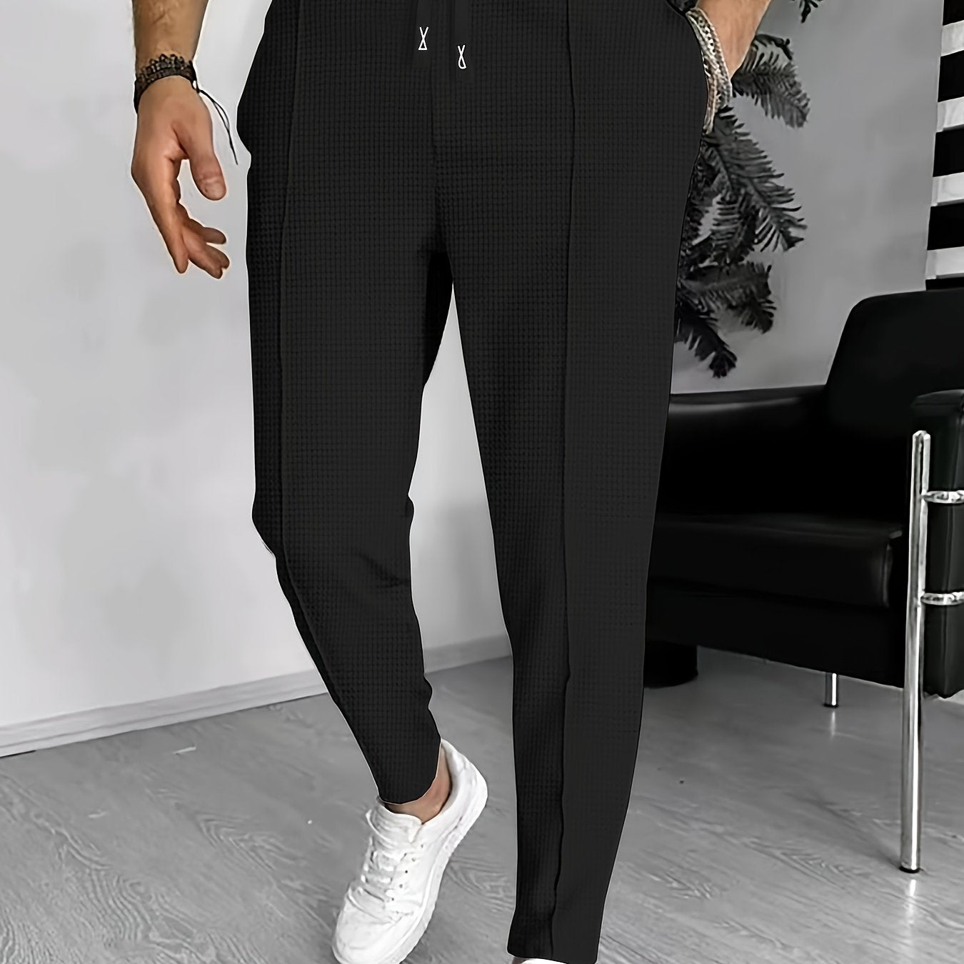 Spodnie Casual z Troczkiem