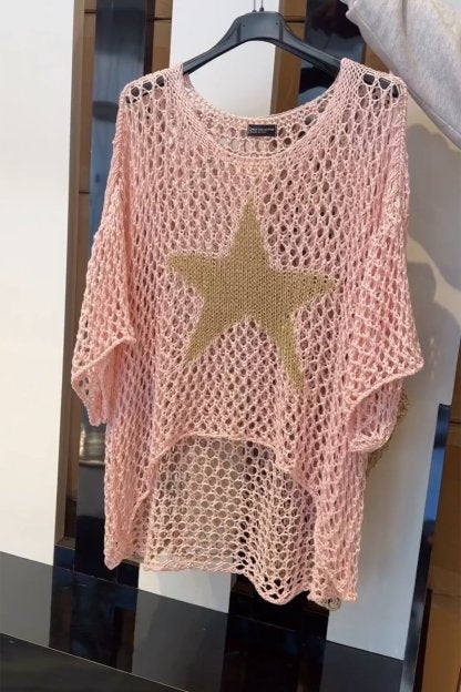 Larissa | Elegancki Sweter Dzianinowy z Gwiazdą