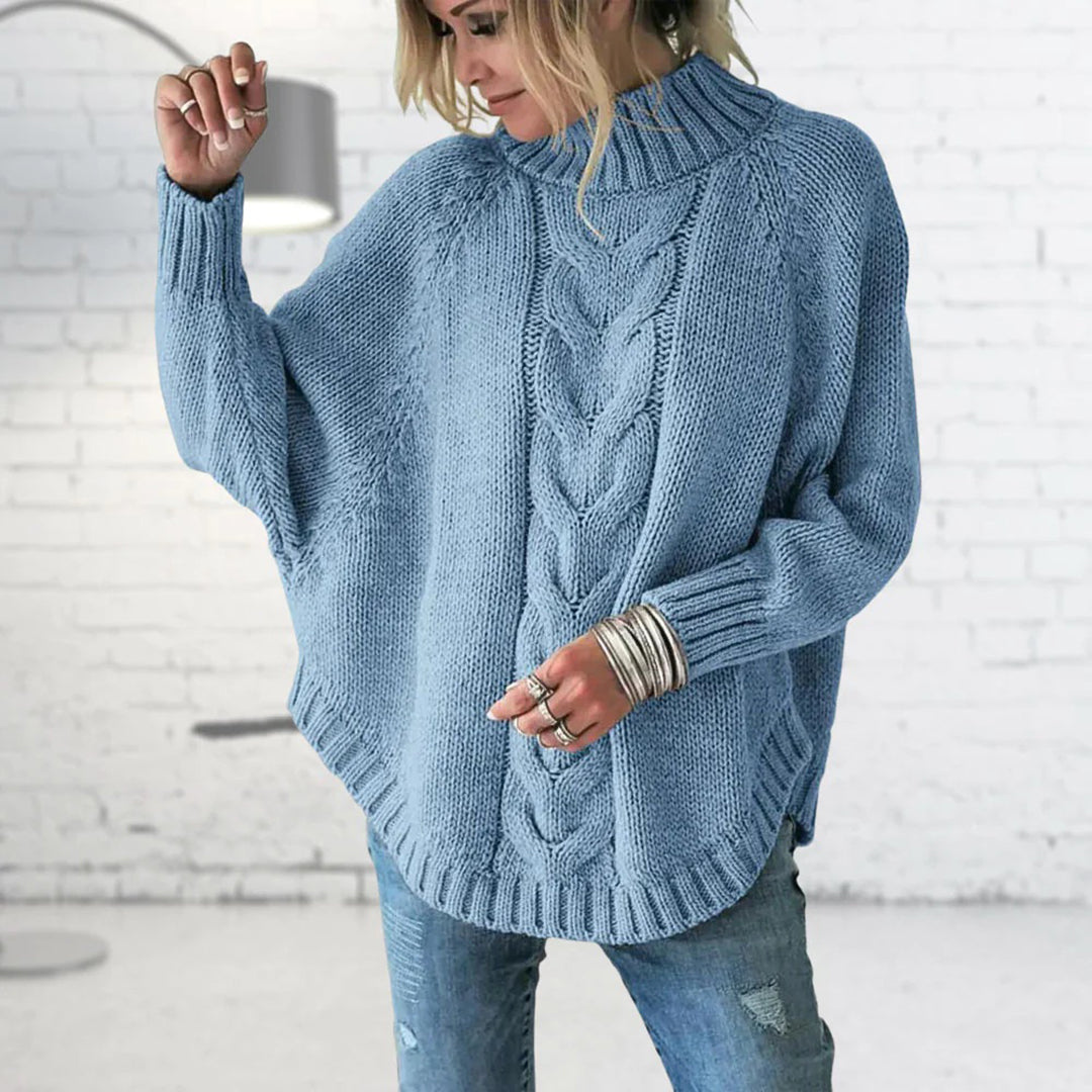 Elysian | Sweter dzianinowy z wzorem w warkocze